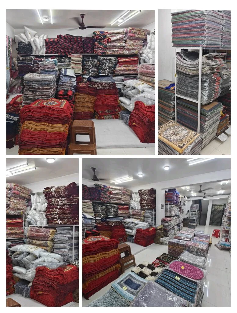 Doormat, pillow, kalin and mat wholesale section at Santosh Synthetics Jamshedpur.