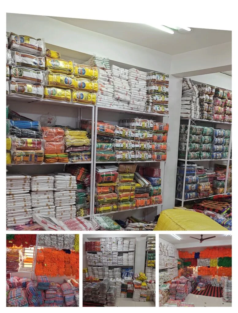 Assami gamcha, jod dhoti, shawl and lungi wholesale at Santosh Synthetics.