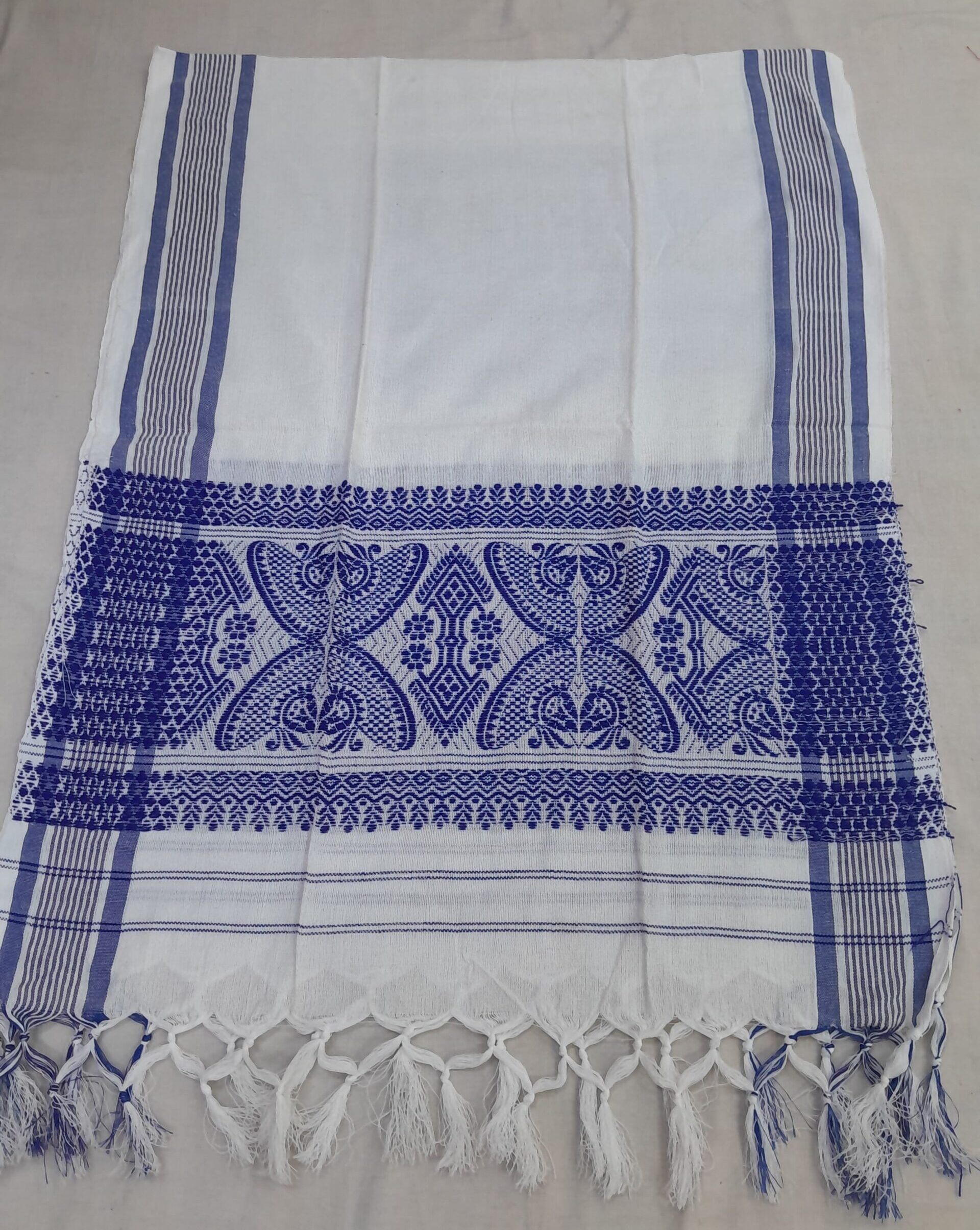 Blue Border & Print Gamcha
