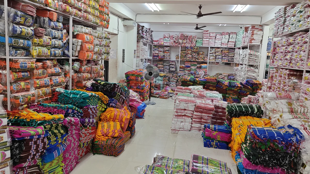Adivasi tribal saree and gamcha wholesale collection at Santosh Synthetics Jamshedpur